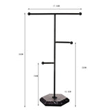 Maxbell T Bar Jewelry Stand Display Hanger Jewelry Display for Bracelet Rings Bangle Black