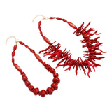 Maxbell Maxbell 2 Pieces Bohemian Necklace Choker Tribal Necklace for Party Vacation Wedding