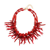 Maxbell Maxbell 2 Pieces Bohemian Necklace Choker Tribal Necklace for Party Vacation Wedding