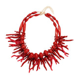 Maxbell Maxbell 2 Pieces Bohemian Necklace Choker Tribal Necklace for Party Vacation Wedding