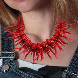 Maxbell Maxbell 2 Pieces Bohemian Necklace Choker Tribal Necklace for Party Vacation Wedding