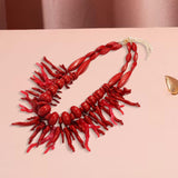 Maxbell Maxbell 2 Pieces Bohemian Necklace Choker Tribal Necklace for Party Vacation Wedding