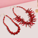 Maxbell Maxbell 2 Pieces Bohemian Necklace Choker Tribal Necklace for Party Vacation Wedding