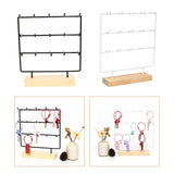 Maxbell Necklace Jewelry Display Stand Organizer Dressing Table Sturdy with 15 Hooks Black