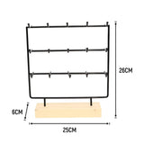 Maxbell Necklace Jewelry Display Stand Organizer Dressing Table Sturdy with 15 Hooks Black