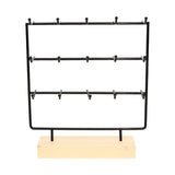 Maxbell Necklace Jewelry Display Stand Organizer Dressing Table Sturdy with 15 Hooks Black