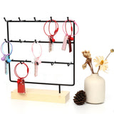 Maxbell Necklace Jewelry Display Stand Organizer Dressing Table Sturdy with 15 Hooks Black
