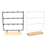 Maxbell Necklace Jewelry Display Stand Organizer Dressing Table Sturdy with 15 Hooks Black