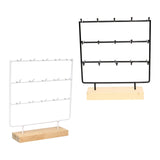 Maxbell Necklace Jewelry Display Stand Organizer Dressing Table Sturdy with 15 Hooks Black