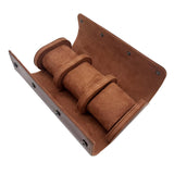 Maxbell Watch Box Organizer Lightweight PU Leather Sturdy Portable Watches Organizer Brown