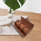 Maxbell Watch Box Organizer Lightweight PU Leather Sturdy Portable Watches Organizer Brown