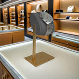 Maxbell Bracelet Display Stand Metal Elegant for Hair Band Scrunchies Watch Bracelet Gray Single Pole