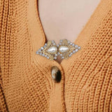 Maxbell Maxbell Sweater Shawl Duck Mouth Clip Cardigan Collar Clip for Jackets Costume Girls Gold