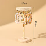 Maxbell Wooden Jewelry Stand Storage Jewelry Display Rack for Watch Earrings Desktop 12 hook