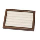 Maxbell Jewelry Display Tray Jewelry Holder for Dresser Live Broadcast Shopping Mall Walnut Beige