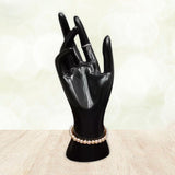 Maxbell Adults Mannequin Hand Model Table Dresser Shops Necklace Rings Display Stand Black