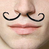 Maxbell Nose Ring Casual Mustache Septum Ring for Wedding Valentine's Day Engagement Black