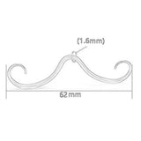 Maxbell Nose Ring Casual Mustache Septum Ring for Wedding Valentine's Day Engagement Black