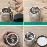 Maxbell 2xDiamond Washing Cup Sieve Jewelry Cleaning Jar for Beads Watch Parts Glasses