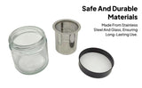 Maxbell 2xDiamond Washing Cup Sieve Jewelry Cleaning Jar for Beads Watch Parts Glasses