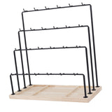 Maxbell Jewelry Organizer with Tray Jewelry Display Rack for Stores Countertop Shops Black 4 Tier