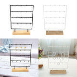 Maxbell Jewelry Display Rack with 20 Hooks Jewelry Holder for Earring Cards Pendants Black