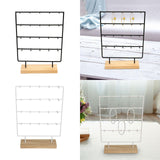 Maxbell Jewelry Display Rack with 20 Hooks Jewelry Holder for Earring Cards Pendants Black