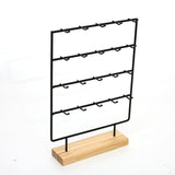 Maxbell Jewelry Display Rack with 20 Hooks Jewelry Holder for Earring Cards Pendants Black