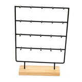 Maxbell Jewelry Display Rack with 20 Hooks Jewelry Holder for Earring Cards Pendants Black