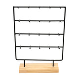 Maxbell Jewelry Display Rack with 20 Hooks Jewelry Holder for Earring Cards Pendants Black