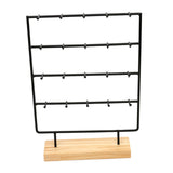 Maxbell Jewelry Display Rack with 20 Hooks Jewelry Holder for Earring Cards Pendants Black