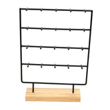 Maxbell Jewelry Display Rack with 20 Hooks Jewelry Holder for Earring Cards Pendants Black