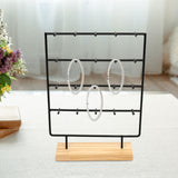 Maxbell Jewelry Display Rack with 20 Hooks Jewelry Holder for Earring Cards Pendants Black