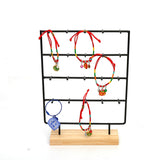 Maxbell Jewelry Display Rack with 20 Hooks Jewelry Holder for Earring Cards Pendants Black