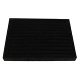 Maxbell Rings Display Tray Ear Studs Organizer for Rings Studs Earrings Counter Home Black