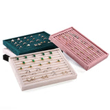 Maxbell Rings Display Tray Ear Studs Organizer for Rings Studs Earrings Counter Home Black