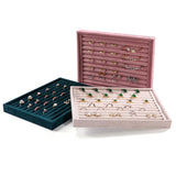 Maxbell Rings Display Tray Ear Studs Organizer for Rings Studs Earrings Counter Home Black