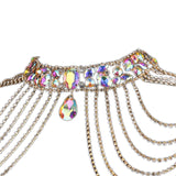 Maxbell Shoulder Body Chain Fashionable Shoulder Chain for Prom Wedding Summer Beach Gold Colorful
