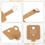 Maxbell 200x Bracelet Display Cards Showing Tags Kraft Jewelry Packaging Cards