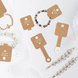 Maxbell 200x Bracelet Display Cards Showing Tags Kraft Jewelry Packaging Cards