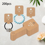 Maxbell 200x Bracelet Display Cards Showing Tags Kraft Jewelry Packaging Cards