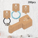 Maxbell 200x Bracelet Display Cards Showing Tags Kraft Jewelry Packaging Cards