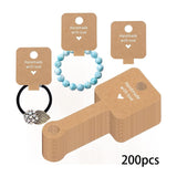 Maxbell 200x Bracelet Display Cards Showing Tags Kraft Jewelry Packaging Cards
