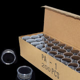 Maxbell 200 Pieces Small Loose Display Box with Clear Lid Empty Gemstone Holder Case Black