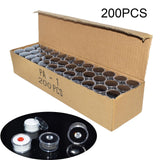 Maxbell 200 Pieces Small Loose Display Box with Clear Lid Empty Gemstone Holder Case Black