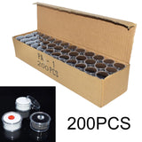 Maxbell 200 Pieces Small Loose Display Box with Clear Lid Empty Gemstone Holder Case Black