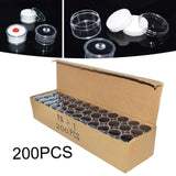 Maxbell 200 Pieces Small Loose Display Box with Clear Lid Empty Gemstone Holder Case Black