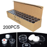 Maxbell 200 Pieces Small Loose Display Box with Clear Lid Empty Gemstone Holder Case Black