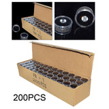 Maxbell 200 Pieces Small Loose Display Box with Clear Lid Empty Gemstone Holder Case Black