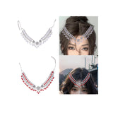 Maxbell Forehead Headpiece Elegant Delicate Headdress for Halloween Prom Anniversary White